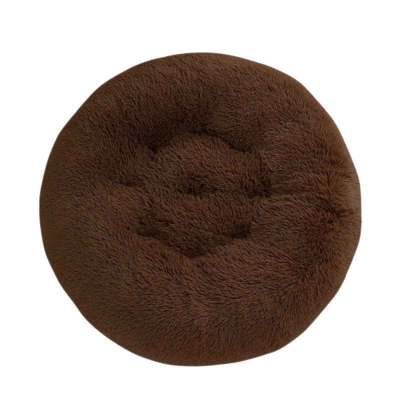 Round Plush Warm Sleep Dog Bed