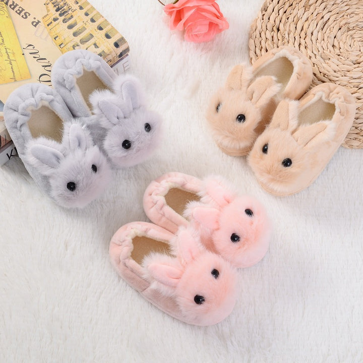 Cartoon stuffed rabbit cotton slippers