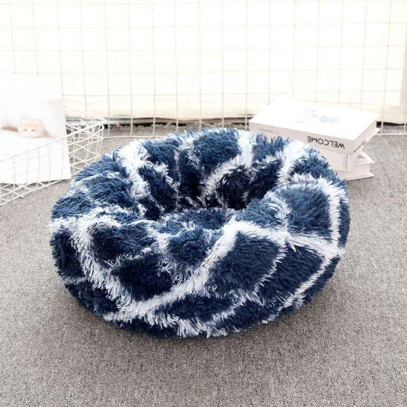 Large Warm Plush Round Pet Bed