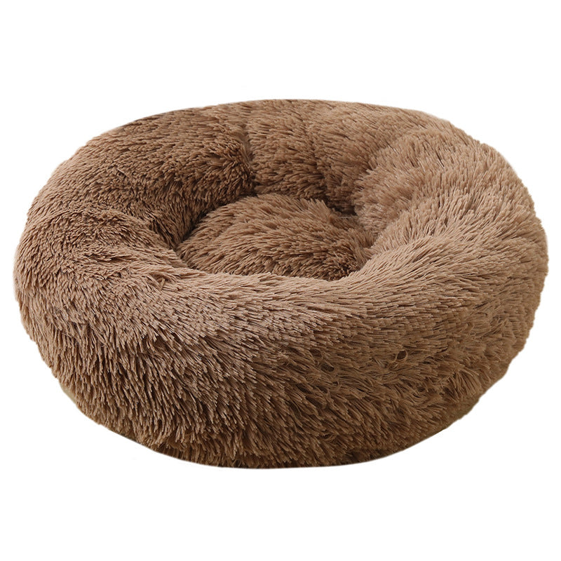 Large Warm Plush Round Pet Bed