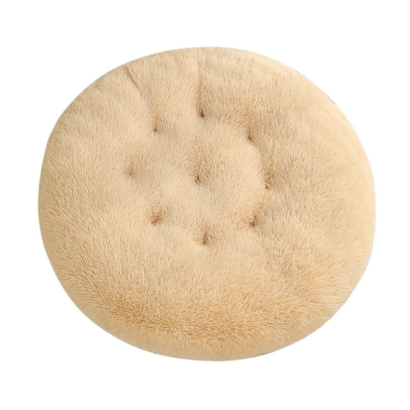 Round Plush Warm Sleep Dog Bed