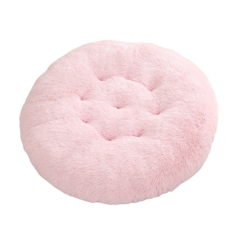 Round Plush Warm Sleep Dog Bed