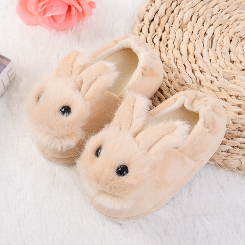 Cartoon stuffed rabbit cotton slippers