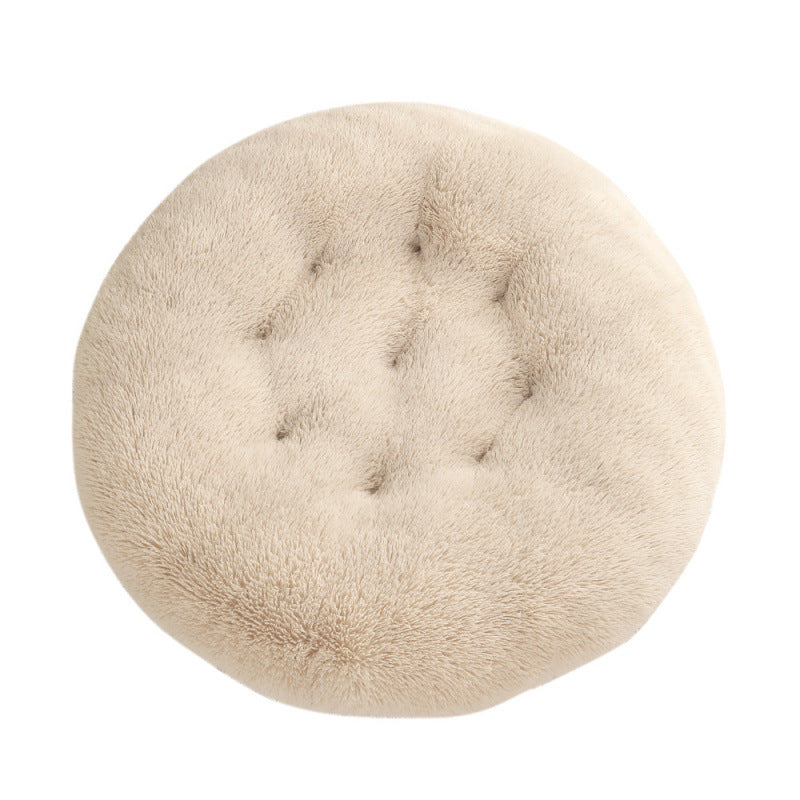 Round Plush Warm Sleep Dog Bed