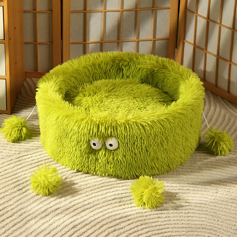 Winter Warm Cute Eye Small Monster Pet Bed