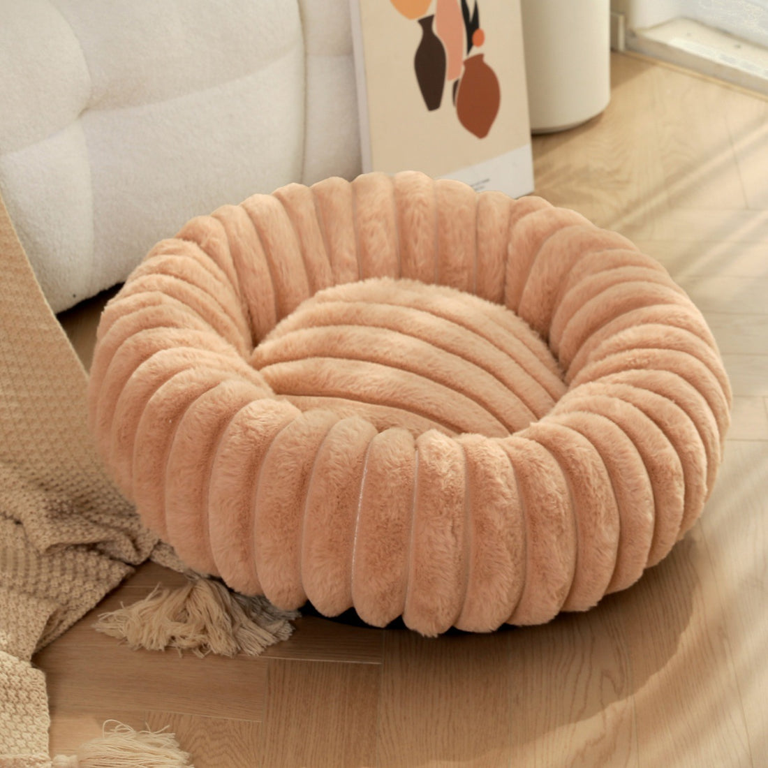High Weight Straight Rabbit Plush Pet Bed