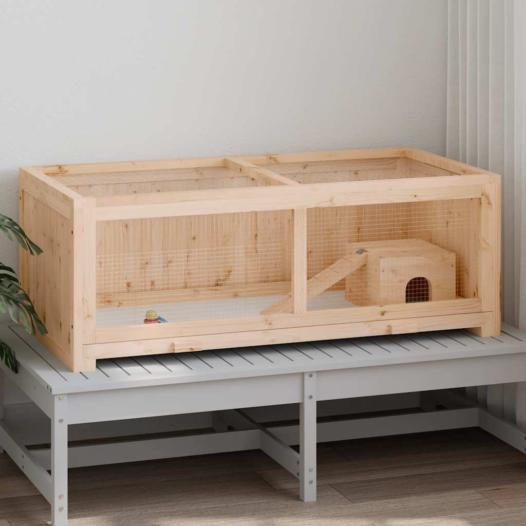 Hamster Cage 104x52x38 cm Solid Fir Wood