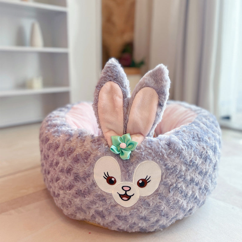 Universal Autumn And Winter Plush Pet Round Bed