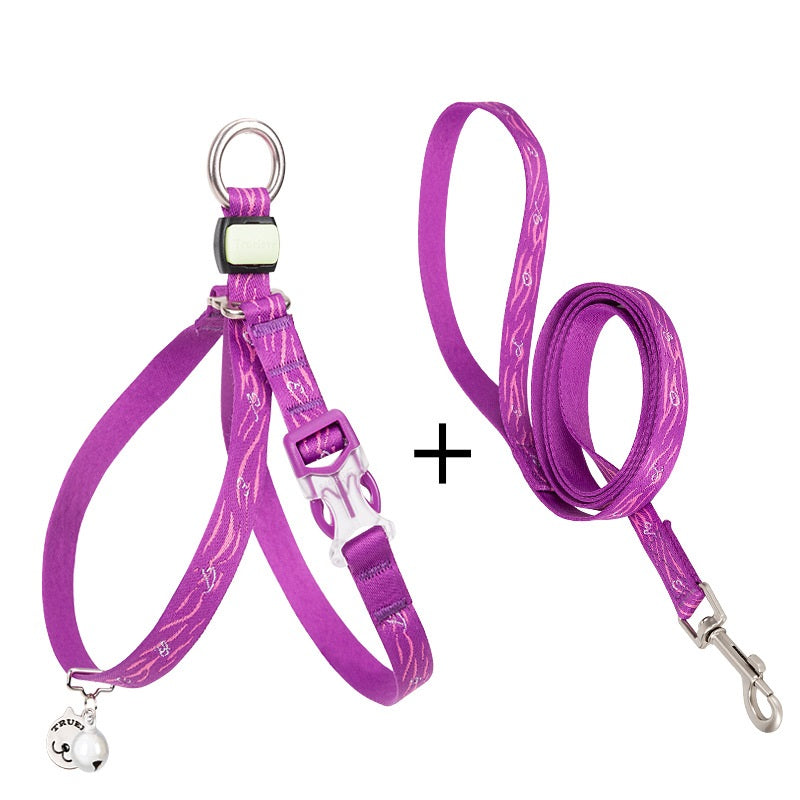 Pet Cat Bell Chest Strap Teddy Leash