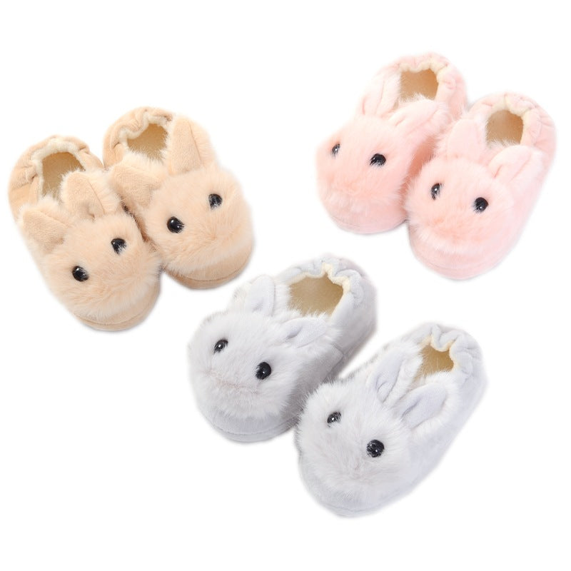 Cartoon stuffed rabbit cotton slippers