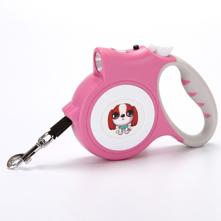 Pet Dog Rope With Light Automatic Traction Belt
