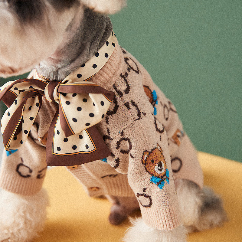 Pet Teddy Schnauzer Pomeranian Sweater