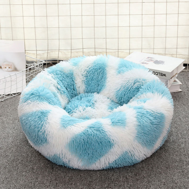 Large Warm Plush Round Pet Bed