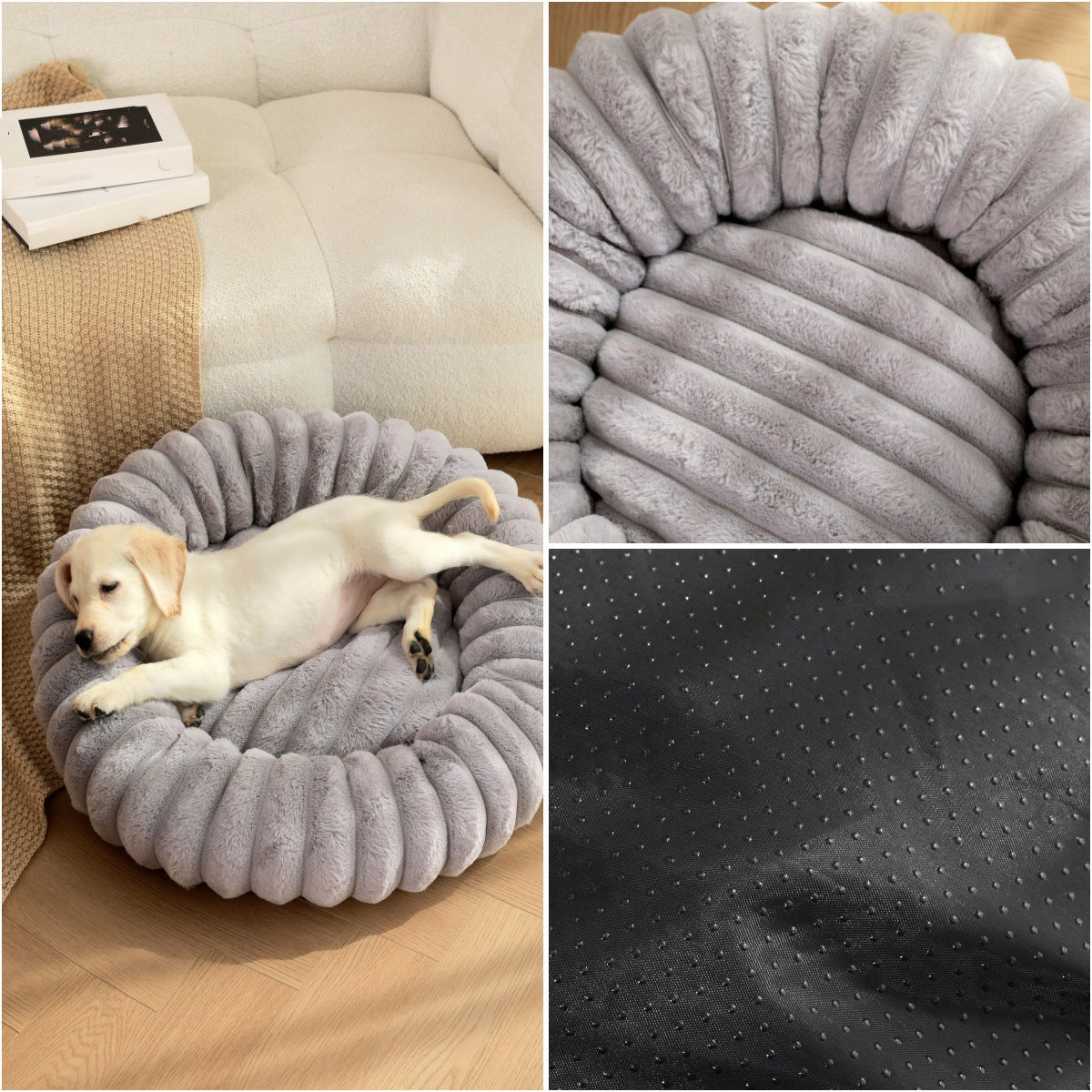 High Weight Straight Rabbit Plush Pet Bed