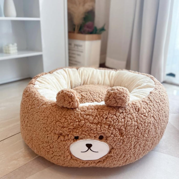Universal Autumn And Winter Plush Pet Round Bed